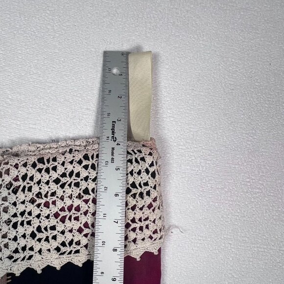 Vintage Crazy Quilt Patchwork Stocking Lace‎ Trim Top Christmas - Picture 9 of 11